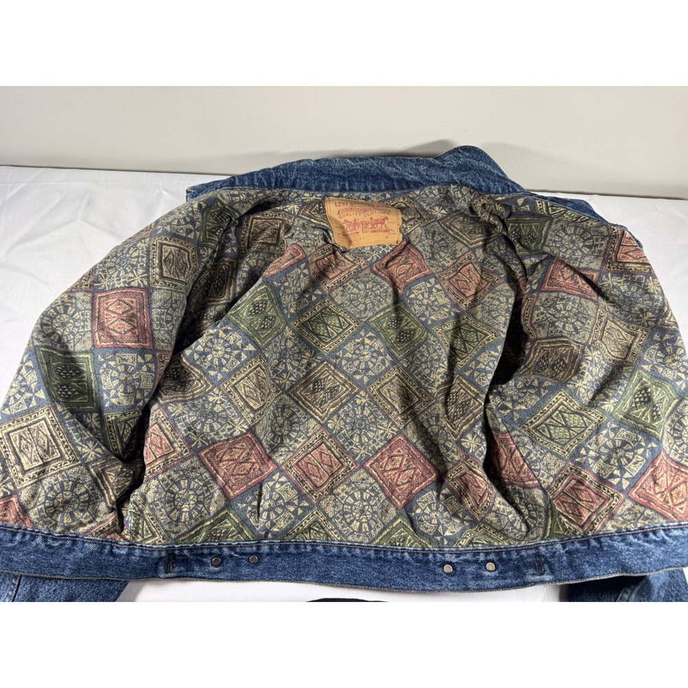 TIME CAPSULE / NEAR-DEADSTOCK 1996 AZTEC LINED LEVI'S 70617 TRUCKER JACKET
